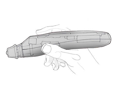 Sketch of an abrader for a continuous blood glucose monitor