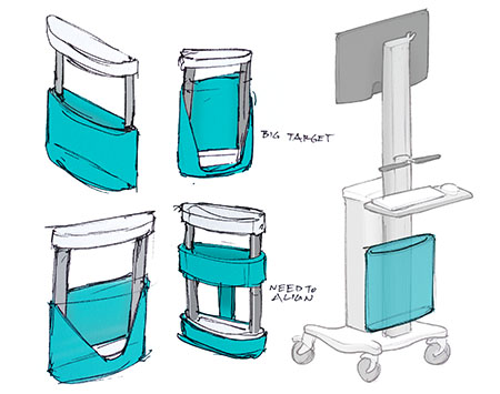 Navigation Sciences medical cart for tissue resection sketch