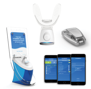 photo of device, app and display stand